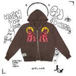 Watch your doG Double zipper Hoodie